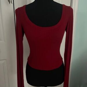 Garage Burgundy Long Sleeve Tee